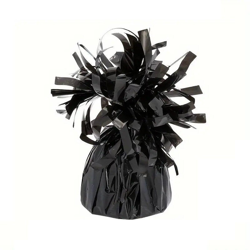 Greutate pentru Baloane cu Heliu, Klevo, din Folie cu Franjuri, 170g, 13 x 5 x 3 cm, Negru