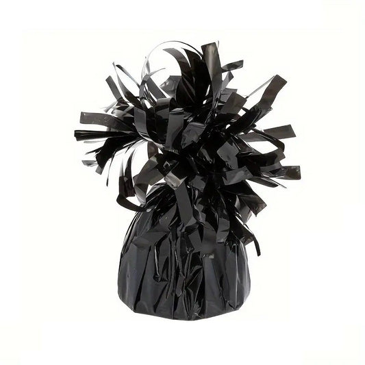 Greutate pentru Baloane cu Heliu, Klevo, din Folie cu Franjuri, 170g, 13 x 5 x 3 cm, Negru