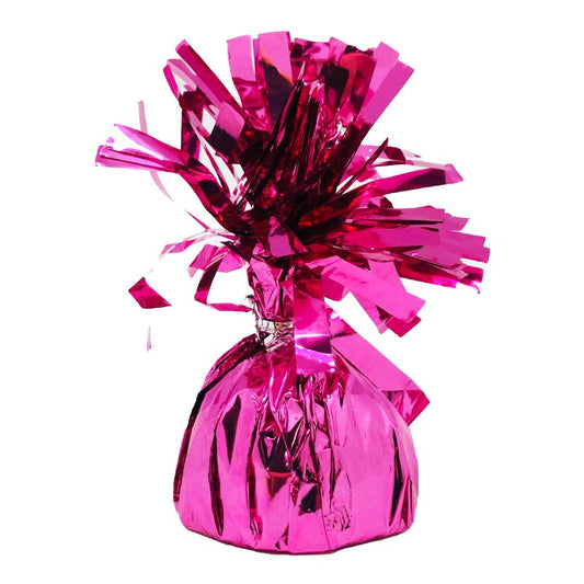 Greutate pentru Baloane cu Heliu, Klevo, din Folie cu Franjuri, 170g, 13 x 5 x 3 cm, Roz