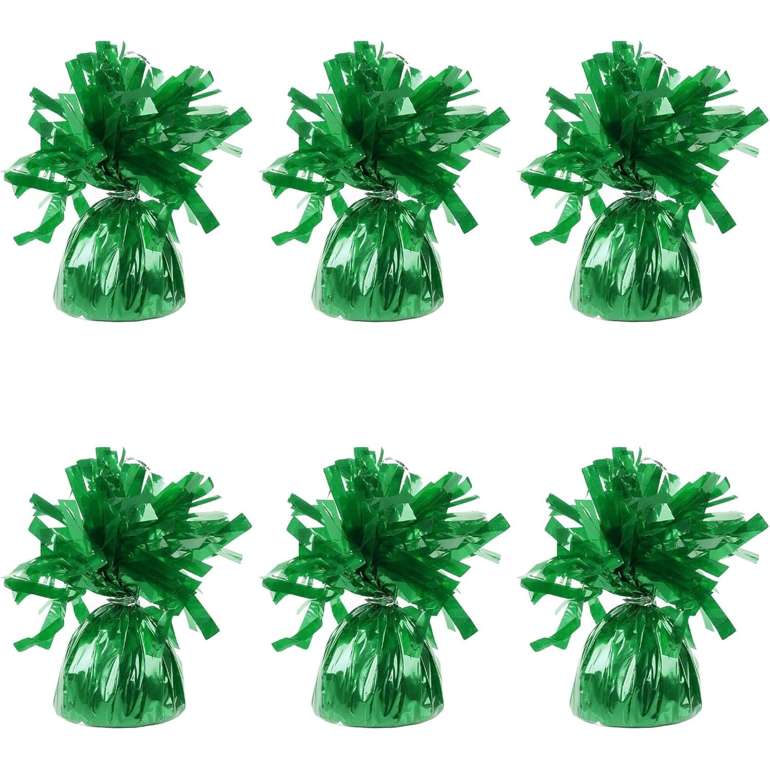 Greutate pentru Baloane cu Heliu, Klevo, din Folie cu Franjuri, 170g, 13 x 5 x 3 cm, Verde