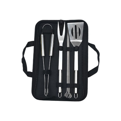 Set 7 Ustensile pentru Gratar, Klevo, din Otel Inoxidabil, Geanta Oxford, Argintiu