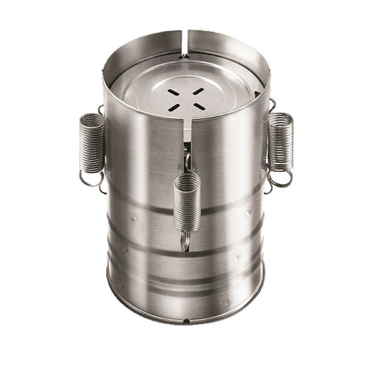 Presa din inox Klevo, pentru preparat sunca presata, cu capac, dimensiune reglabila in 3 trepte, 15 x 15 x 18 cm, argintiu