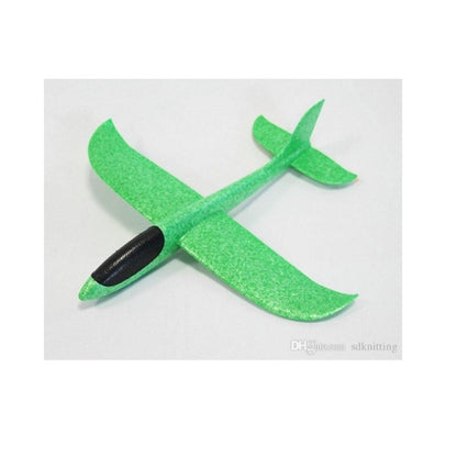 Avion planor din polistiren in punga , lungime 47 cm , Verde , Klevo
