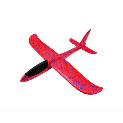 Avion planor din polistiren in punga , lungime 47 cm , Rosu , Klevo