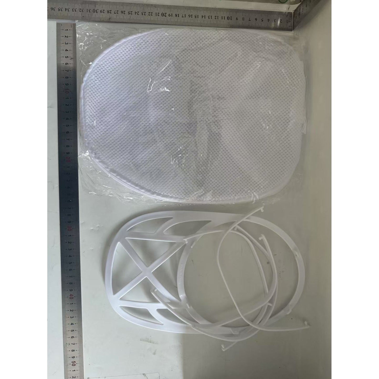 Husa de Spalare Sapca, Klevo, pentru Masina de Spalat, din Poliester, Circumferinta 53 cm, cu Fermoar, cu Suport Sapca, Alb
