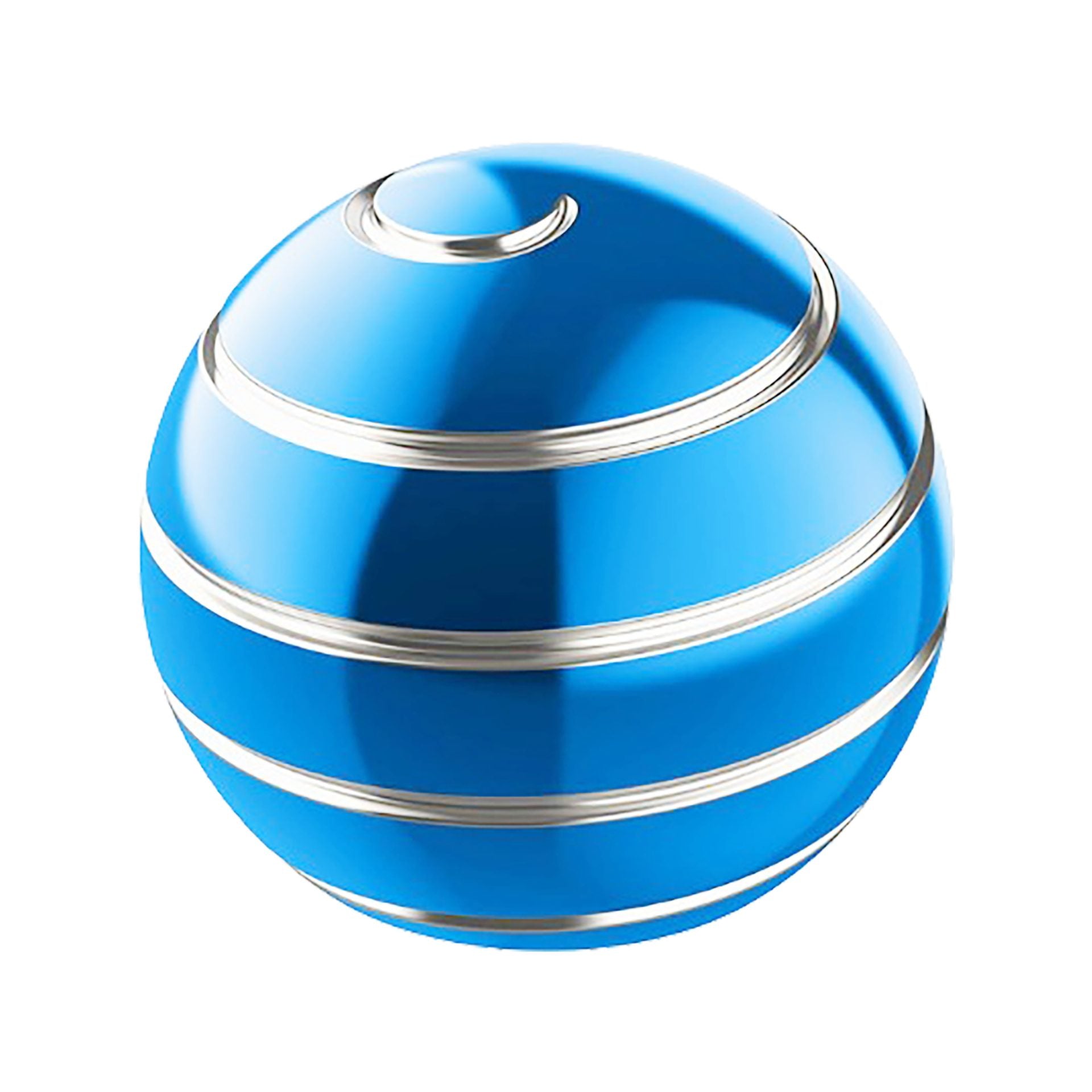 Sfera Fidget Spinner Metalic, Klevo, Corp Aliaj Zinc, Rulment Inox, Jucarie Antistres pentru Focus si Relaxare, Diametru 40 mm, Gadget pentru Birou, Scoala, Cadou pentru Copii si Adulti, Albastru