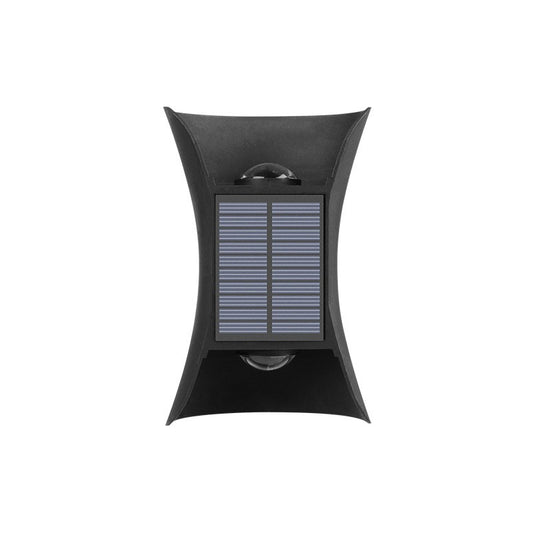 Lampa solara LED bidirectionala bicolora Klevo, comutator culoare led, IP65, rezistent la apa, baterie 1.5 V, 400mah, 2 LED-uri, 13.5 x 9 cm, material ABS, multicolor