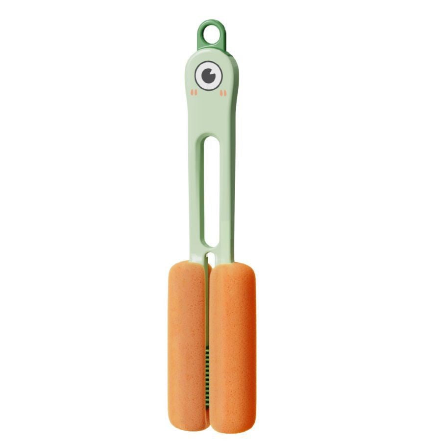 Perie de Curatat Pahare, Cani, Sticle, Klevo, cu Maner Lung si Burete, Accesorii pentru Spalarea Paielor si Capacelor, usor de Agatat, 27.5x11.4x6cm, Verde