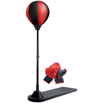 Jucarie Interactiva, Klevo, Model Sfera de Box de Picior, Manusi Incluse, Inaltime Reglabila, +3 Ani, 120 x 25 x 52.5 cm, Rosu/ Negru