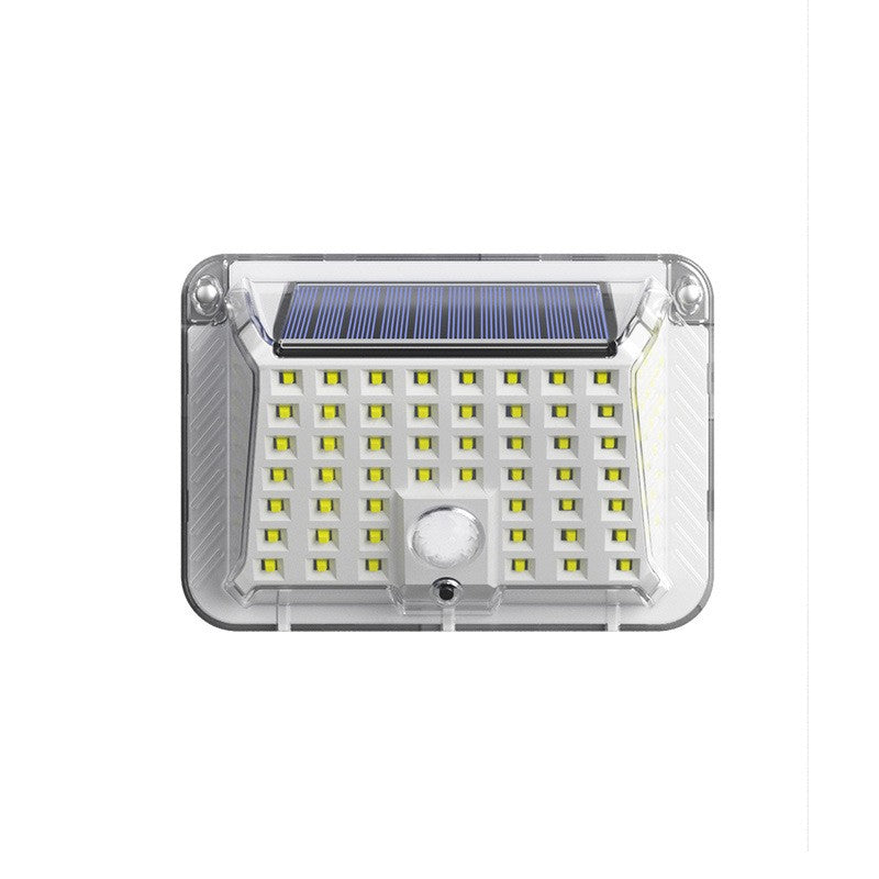 Lampa solara de perete Klevo, 90 LED-uri SMD, senzor de miscare, IP65, 1200mAh, material ABS, lumina alb rece, alb