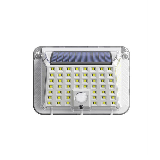 Lampa solara de perete Klevo, 90 LED-uri SMD, senzor de miscare, IP65, 1200mAh, material ABS, lumina alb rece, alb