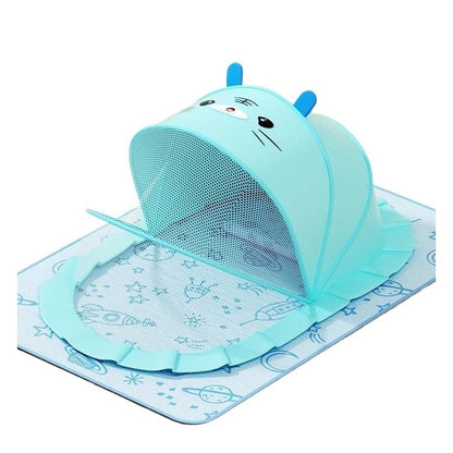 Husa Anti-Tantari, Klevo, Pliabila, Protectie 360 Grade, Parasolar, 0-1 An, 60 x 55 x 5 cm, Albastru
