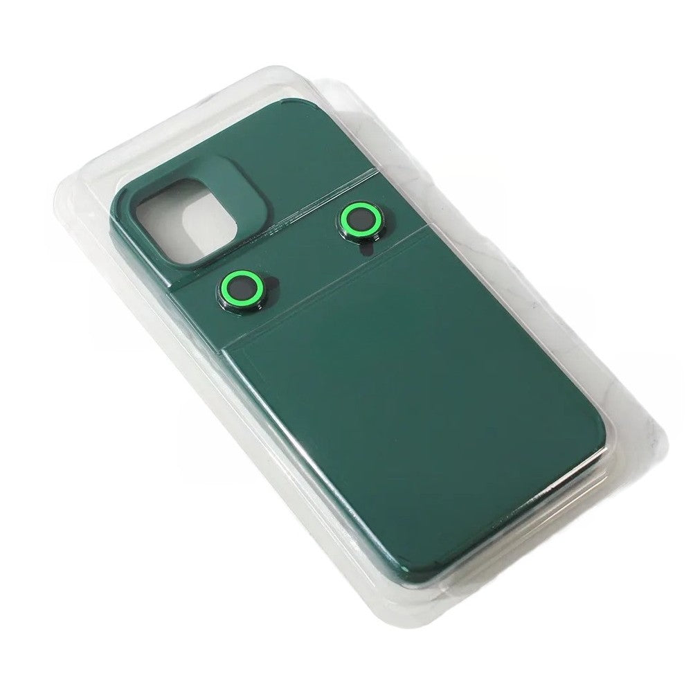 Husa Apple iPhone 14, Klevo, din Silicon Lichid, Interior din Microfibra, Lentile Fosforescente de Protectie Camera, Anti Amprenta, Rezistenta la Socuri, Verde