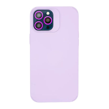 Husa Apple iPhone 14 Pro, Klevo, din Silicon Lichid, Interior din Microfibra, Lentile Fosforescente de Protectie Camera, Anti Amprenta, Rezistenta la Socuri, Mov