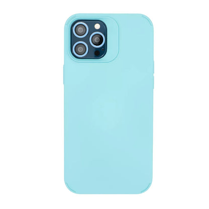 Husa Apple iPhone 15 Pro, Klevo, din Silicon Lichid, Interior din Microfibra, Lentile Fosforescente de Protectie Camera, Anti Amprenta, Rezistenta la Socuri, Bleu