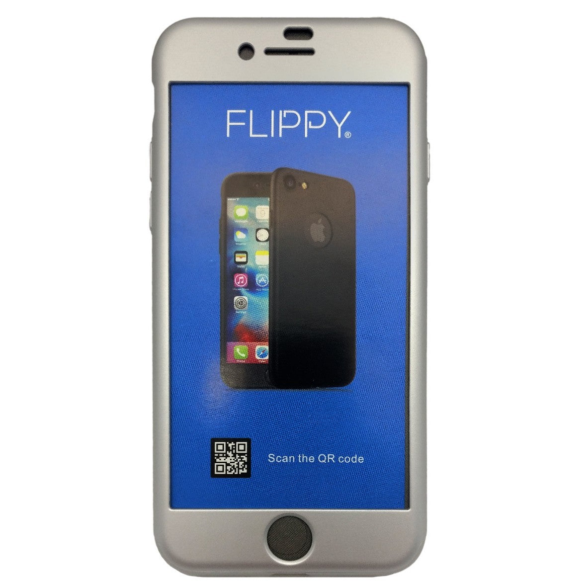 Husa de protectie Klevo Premium Full Cover 360 pentru Apple iPhone 7 Argintiu cu Folie sticla inclusa