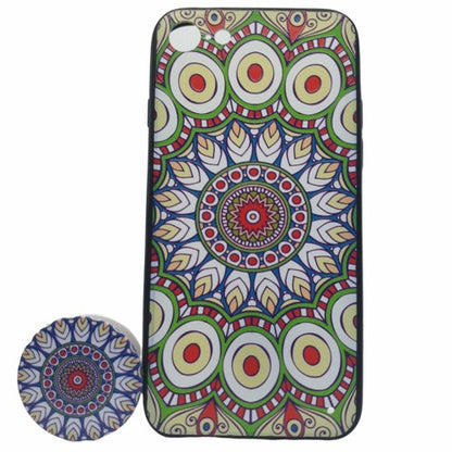 Husa Apple iPhone XR Multicolor Model Paun + Popsocket inclus