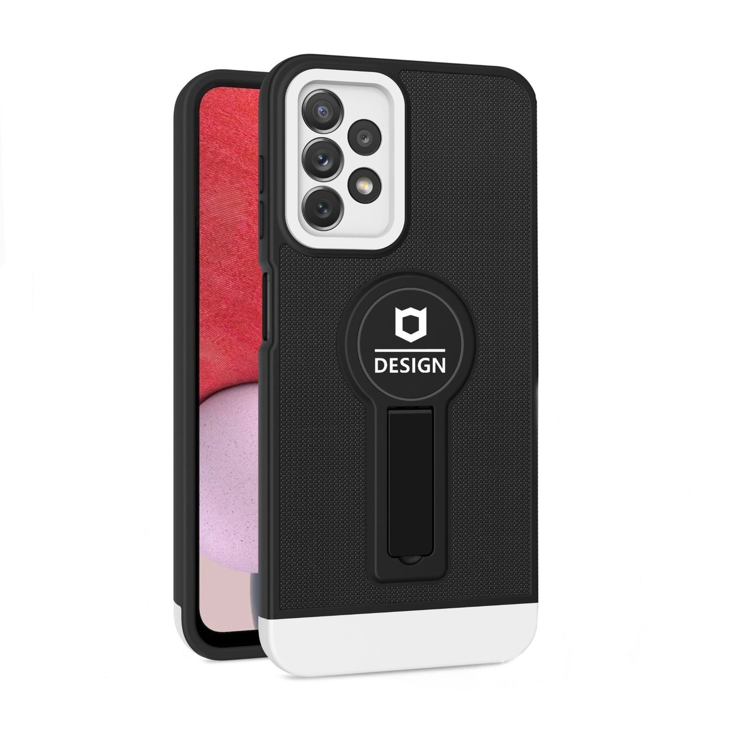 Husa Armor Design cu Stand pentru Apple iPhone X/XS Max, Negru/Alb, Suport Auto Magnetic, Wireless Charge, Protectie Antisoc, Klevo