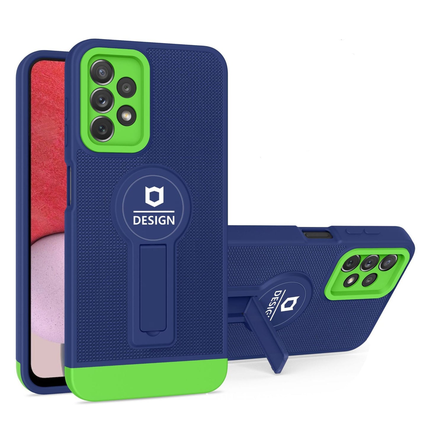 Husa Armor Design cu Stand pentru Apple iPhone XR, Albastru/Verde, Suport Auto Magnetic, Wireless Charge, Protectie Antisoc, Klevo