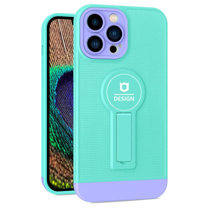 Husa Armor Design cu Stand pentru iPhone 11, Blue/Mov, Suport Auto Magnetic, Wireless Charge, Protectie Antisoc, Klevo