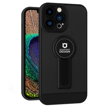 Husa Armor Design cu Stand pentru iPhone 11 Pro Max, Negru, Suport Auto Magnetic, Wireless Charge, Protectie Antisoc, Klevo