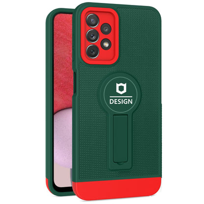 Husa Armor Design cu Stand pentru iPhone 11 Pro Max, Verde/Rosu, Suport Auto Magnetic, Wireless Charge, Protectie Antisoc, Klevo