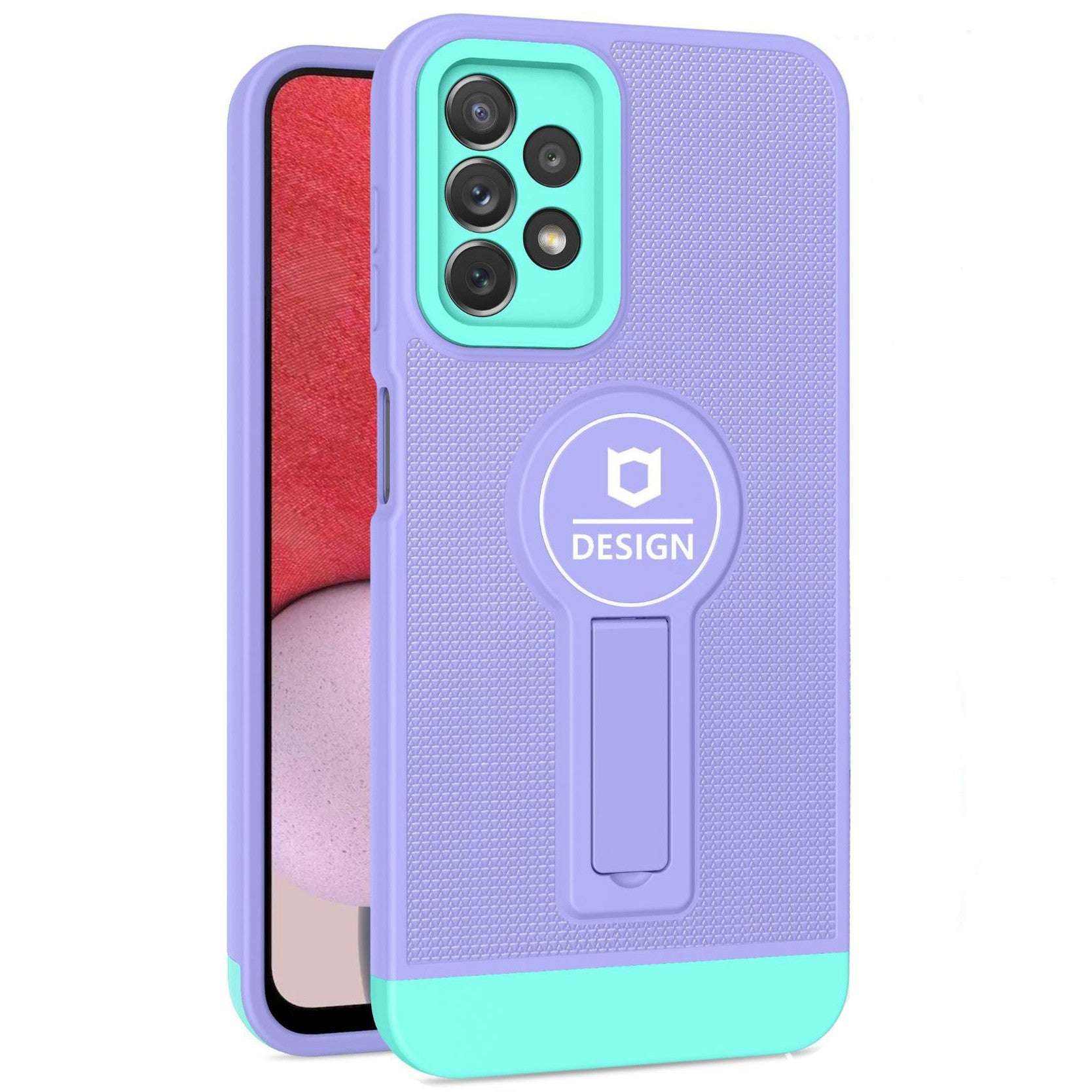 Husa Armor Design cu Stand pentru iPhone 12, Mov/Albastru, Suport Auto Magnetic, Wireless Charge, Protectie Antisoc, Klevo