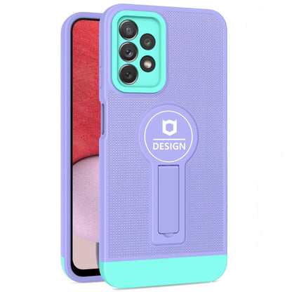 Husa Armor Design cu Stand pentru Samsung Galaxy A33 5G, Mov/Albastru, Suport Auto Magnetic, Wireless Charge, Protectie Antisoc, Klevo