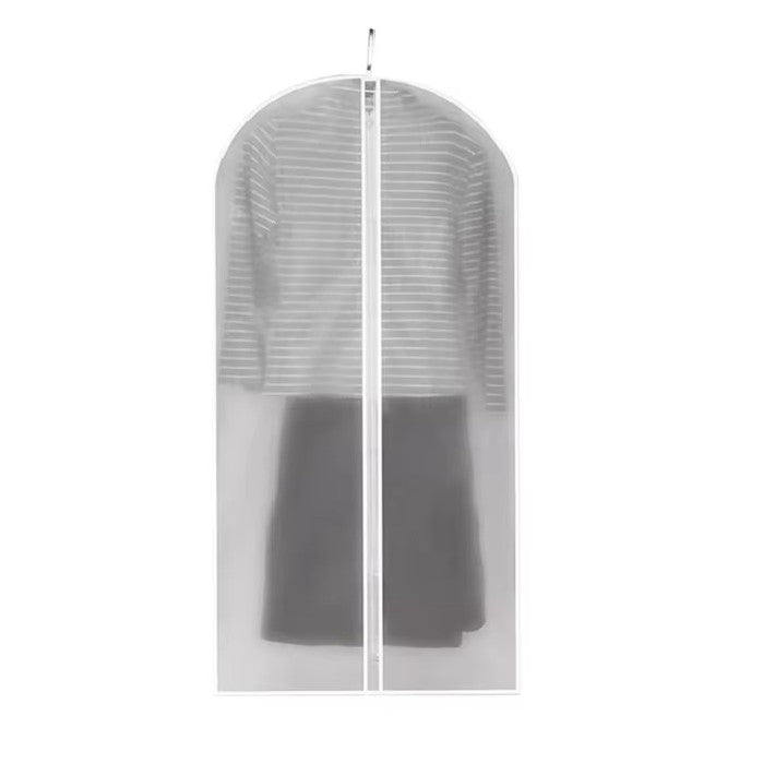 Set 5 Huse de Depozitare cu Fermoar, Klevo, pentru Haine, de Protectie, pentru Voiaj, Netesut, Rezistent la Praf, 60x120 cm, Transparent-Alb