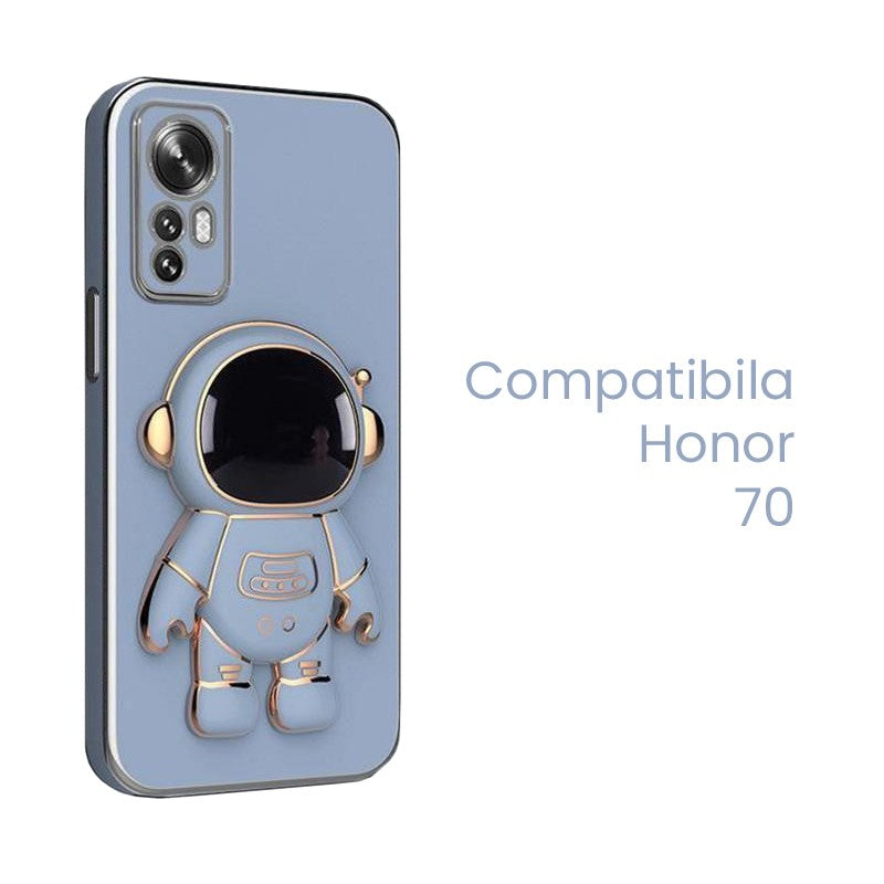 Husa de Protectie 2 in 1, Klevo, Husa de Protectie pentru Honor 70, Model Astronaut, Husa cu Suport, din TPU, Albastru