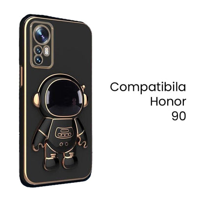 Husa de Protectie 2 in 1, Klevo, Husa de Protectie pentru Honor 90, Model Astronaut, Husa cu Suport, din TPU, Negru