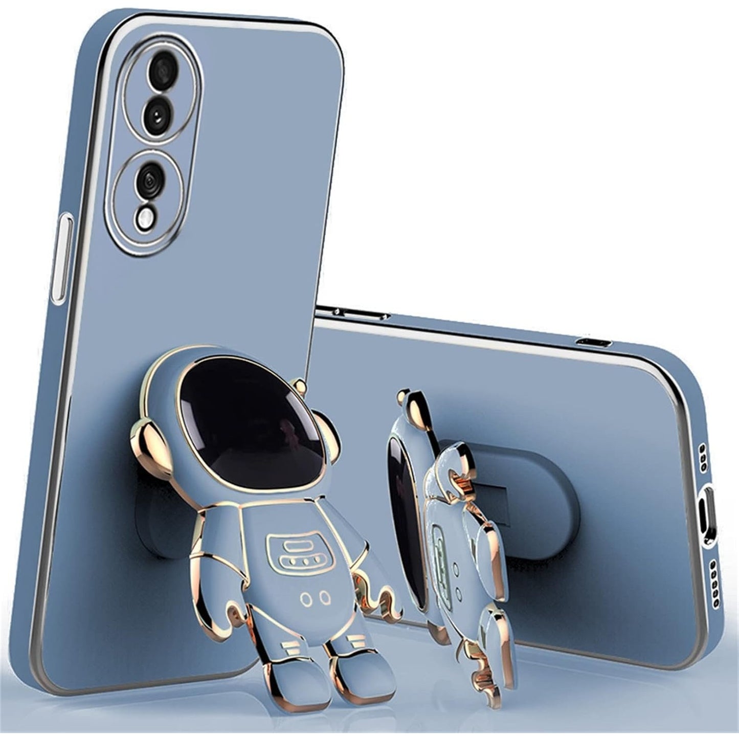 Husa Telefon 2in1, Klevo, Compatibila Huawei P50 Pro, Carcasa TPU cu Suport Inclus Tip Astronaut, Protectie Camere, Albastru