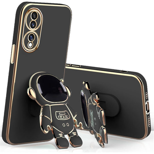 Husa Telefon 2in1, Klevo, Compatibila Huawei P60 Pro, Carcasa TPU cu Suport Inclus Tip Astronaut, Protectie Camere, Negru