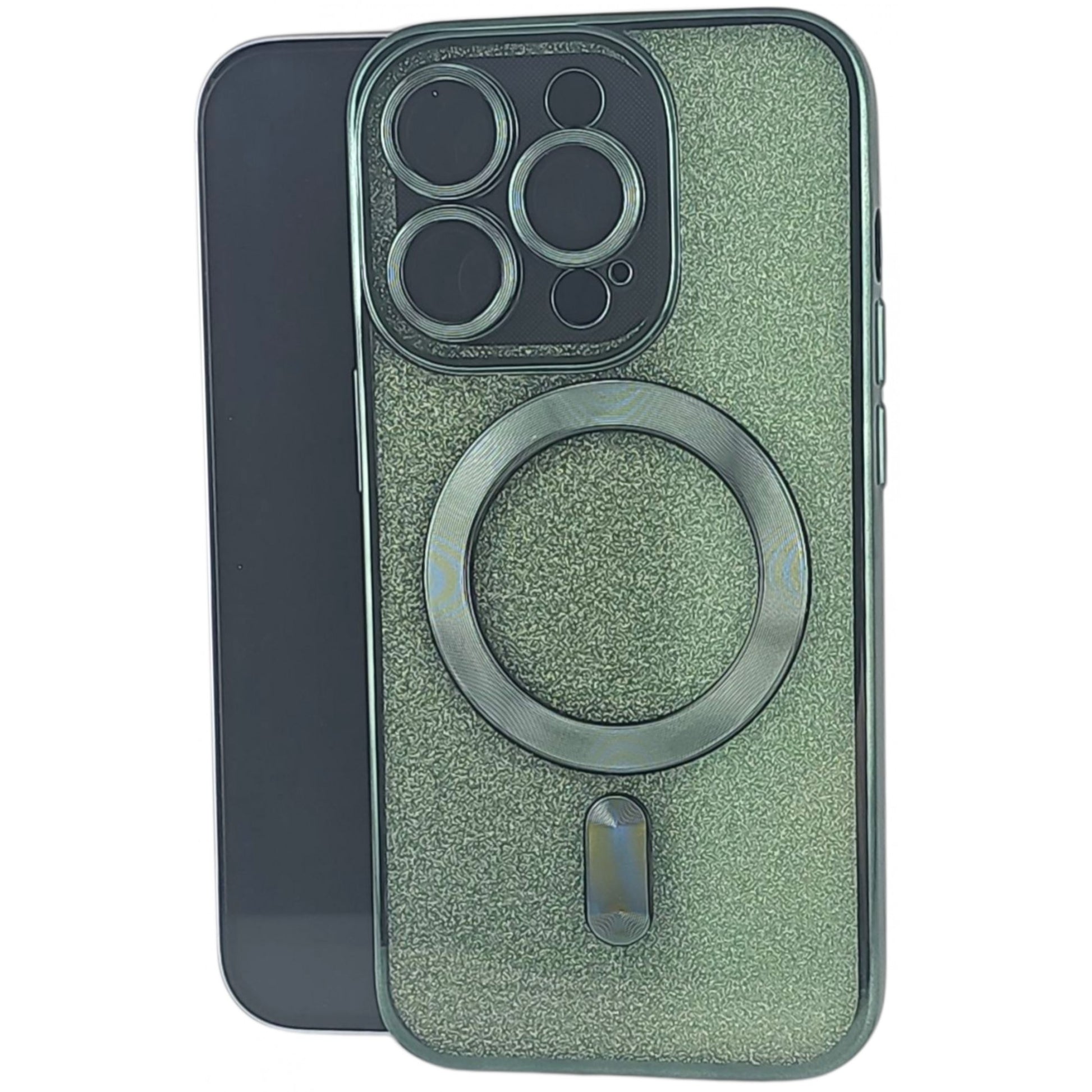 Husa de Protectie 2 in 1, Klevo, pentru Apple iPhone 14 Pro, Compatibila MagSafe, Magnetica, cu Protectie Lentila, din TPU, Verde