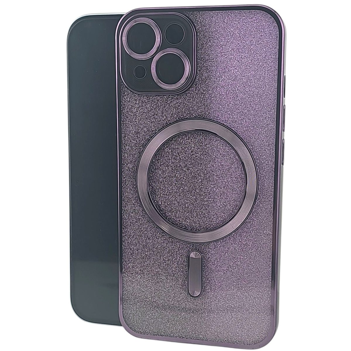 Husa de Protectie 2 in 1, Klevo, pentru Apple iPhone 15, Compatibila MagSafe, Magnetica, cu Protectie Lentila, din TPU, Mov
