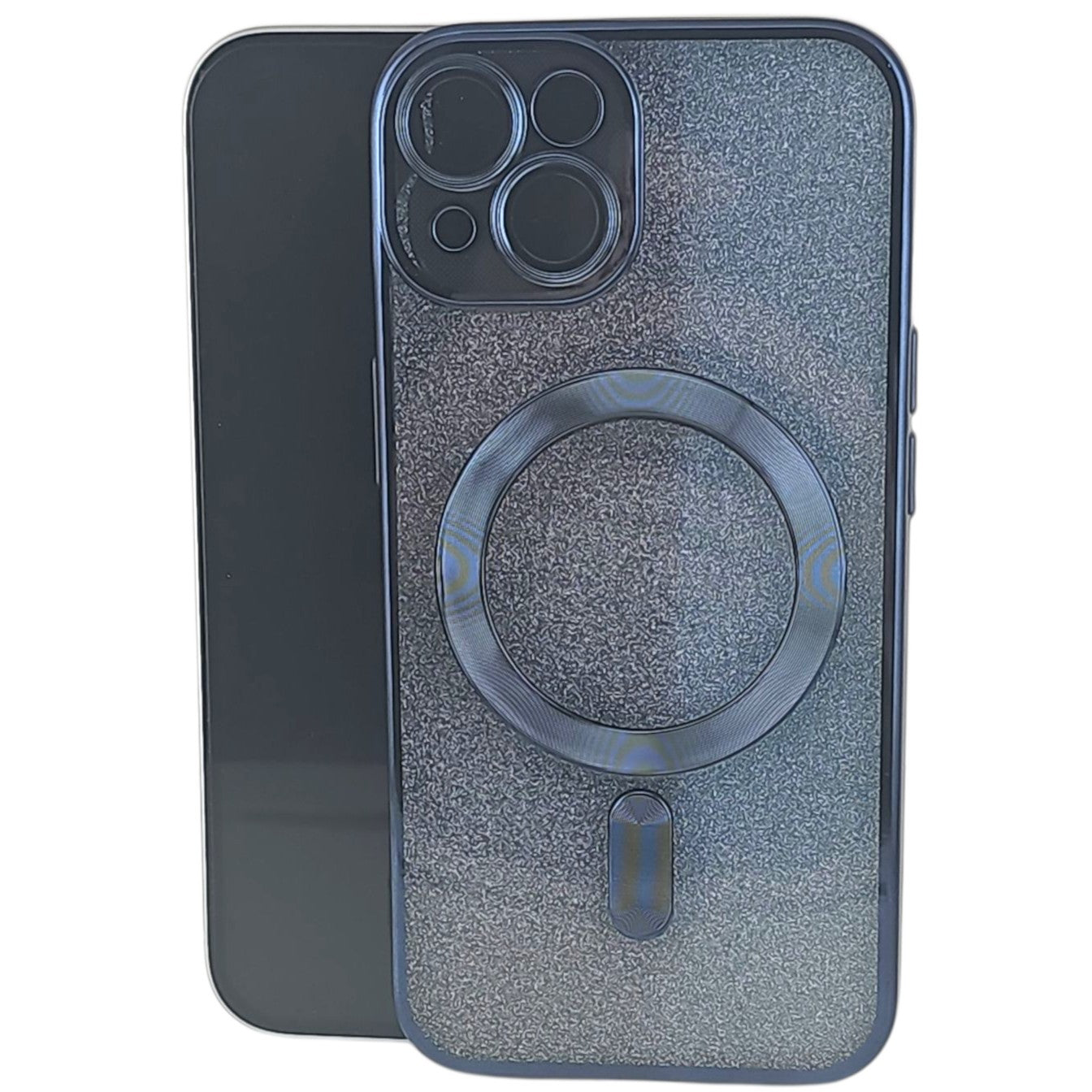 Husa de Protectie 2 in 1, Klevo, pentru Apple iPhone 15 Plus, Compatibila MagSafe, Magnetica, cu Protectie Lentila, din TPU, Albastru Marin