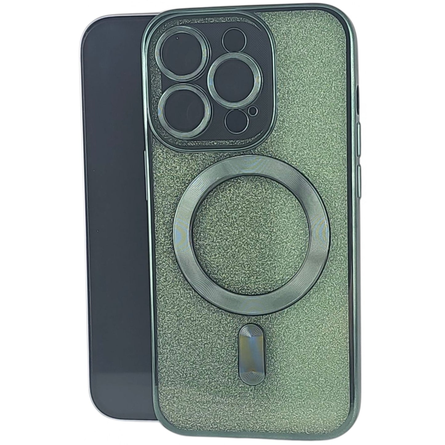 Husa de Protectie 2 in 1, Klevo, pentru Apple iPhone 15 Pro, Compatibila MagSafe, Magnetica, cu Protectie Lentila, din TPU, Verde