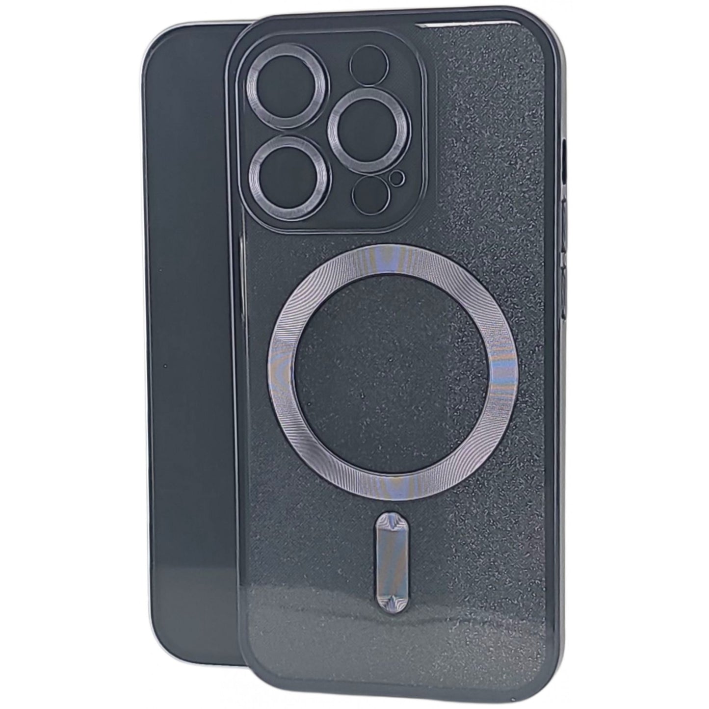 Husa de Protectie 2 in 1, Klevo, pentru Apple iPhone 15 Pro Max, Compatibila MagSafe, Magnetica, cu Protectie Lentila, din TPU, Negru