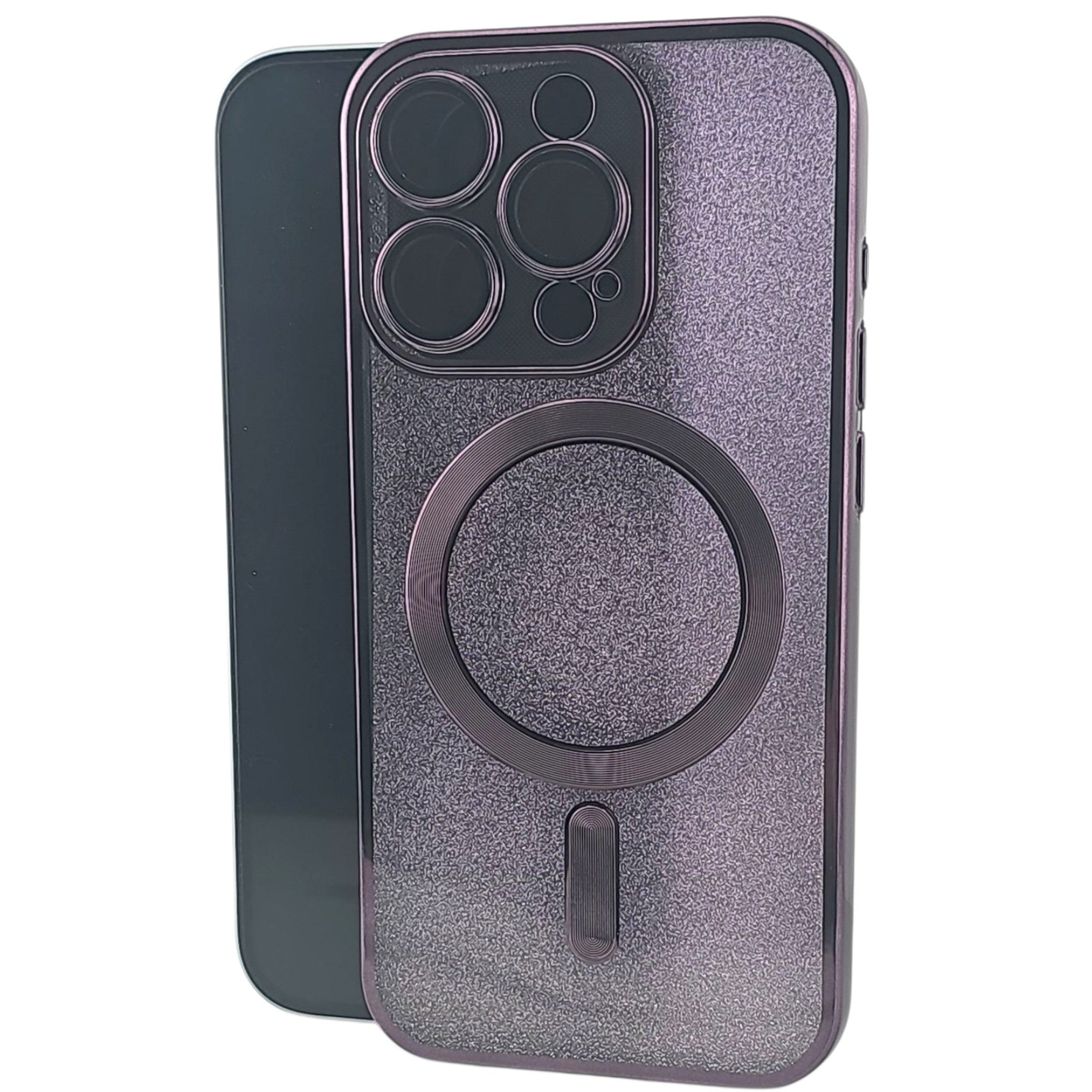 Husa de Protectie 2 in 1, Klevo, pentru Apple iPhone 15 Pro Max, Compatibila MagSafe, Magnetica, cu Protectie Lentila, din TPU, Mov