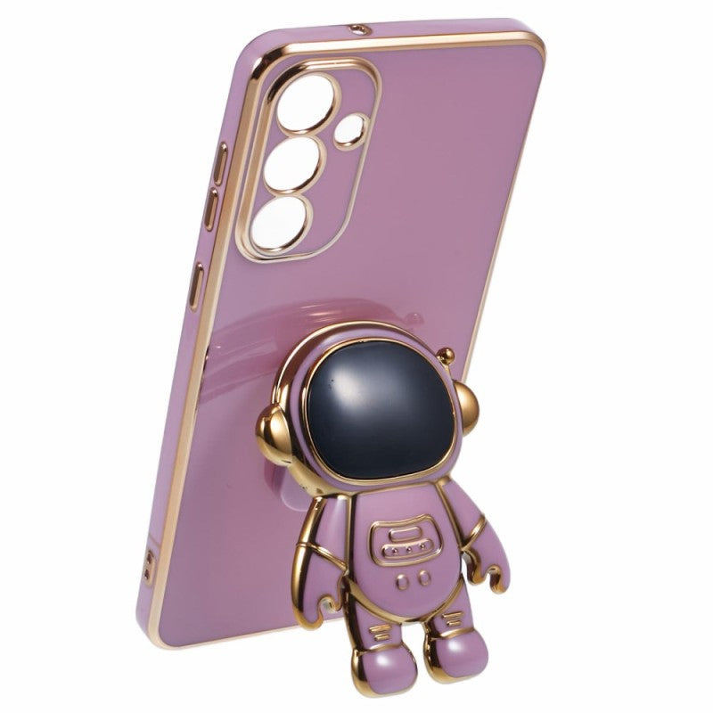 Husa Telefon 2in1, Klevo, Compatibila Samsung Galaxy S23 Plus, Carcasa TPU cu Suport Inclus Tip Astronaut, Protectie Camere, Mov