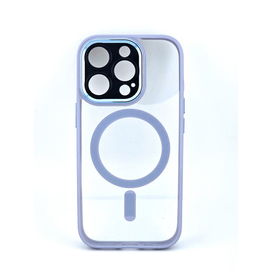 Husa de Protectie Compatibil cu iPhone 16 Pro Max, Klevo, Incarcare Wireless, Tehnologie Magsafe, Carcasa din TPU/ PC, Protectie Camera, Antisoc, Antizgariere, Mov(lila) - Transparent