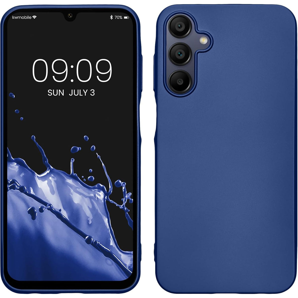 Husa de Protectie Matte TPU, Klevo, pentru Samsung Galaxy A15, Protectie Camera, Antisoc, Antizgariere, Antialunecare, Acoperire Completa, Albastru