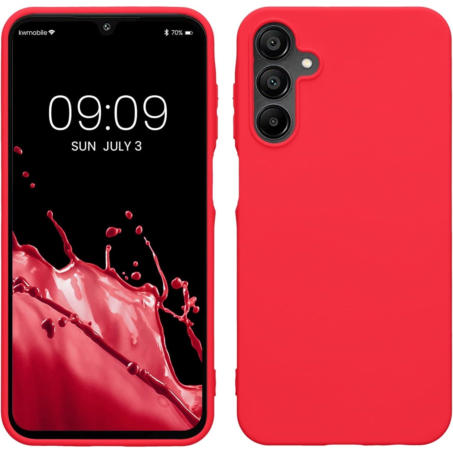 Husa de Protectie Matte TPU, Klevo, pentru Samsung Galaxy A35 5G, Protectie Camera, Antisoc, Antizgariere, Antialunecare, Acoperire Completa, Rosu