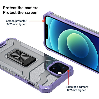 Husa de protectie Klevo compatibila cu Apple iPhone 13 Acrylic Armor cu suport Mov