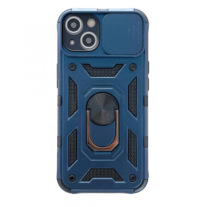Husa de protectie Klevo compatibila cu Apple iPhone 13 Defender Model 4 cu suport,Albastru