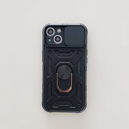 Husa de protectie Klevo compatibila cu Apple iPhone 13 Defender Model 4 cu suport,Negru