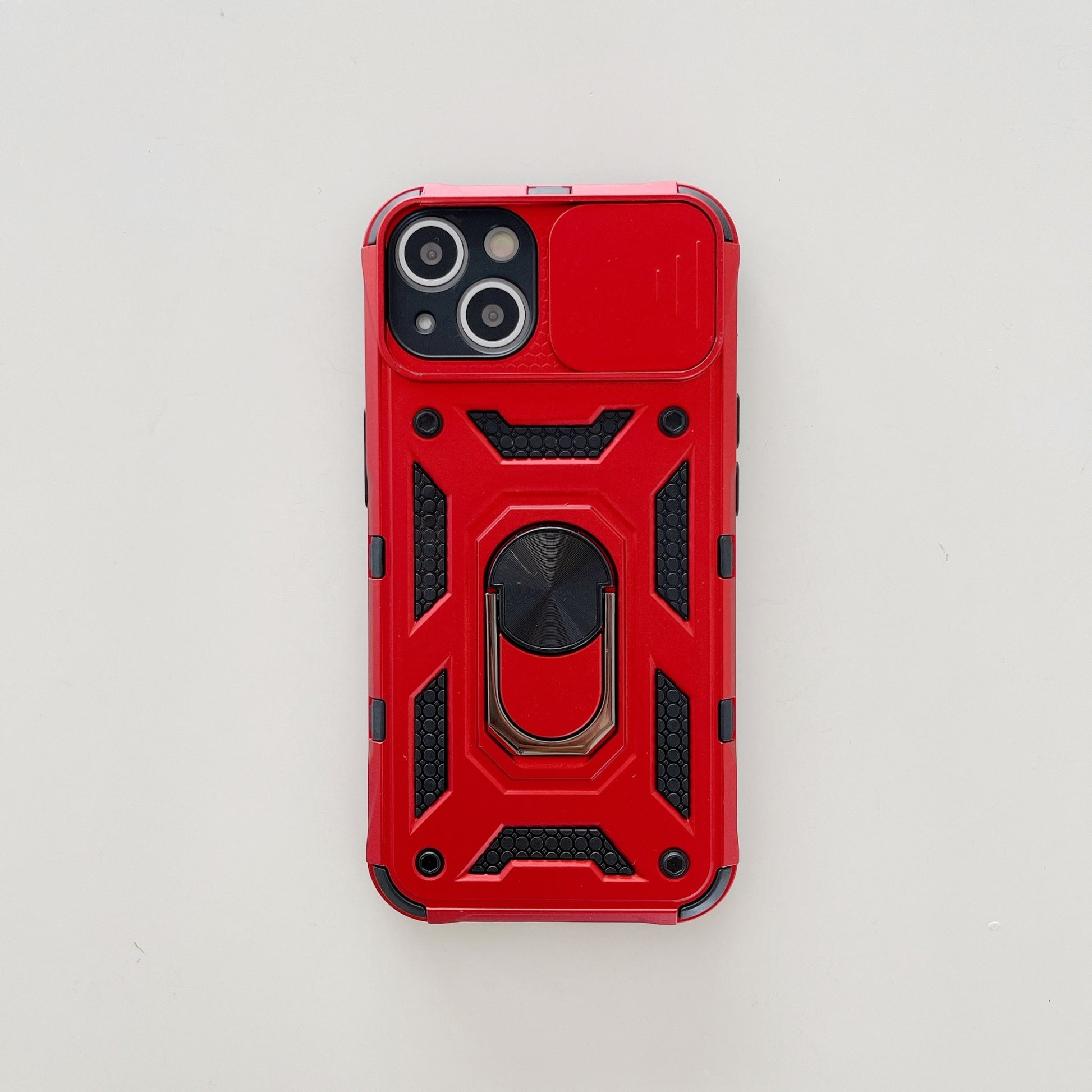 Husa de protectie Klevo compatibila cu Apple iPhone 13 Defender Model 4 cu suport,Rosu