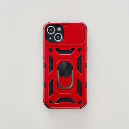 Husa de protectie Klevo compatibila cu Apple iPhone 13 Defender Model 4 cu suport,Rosu