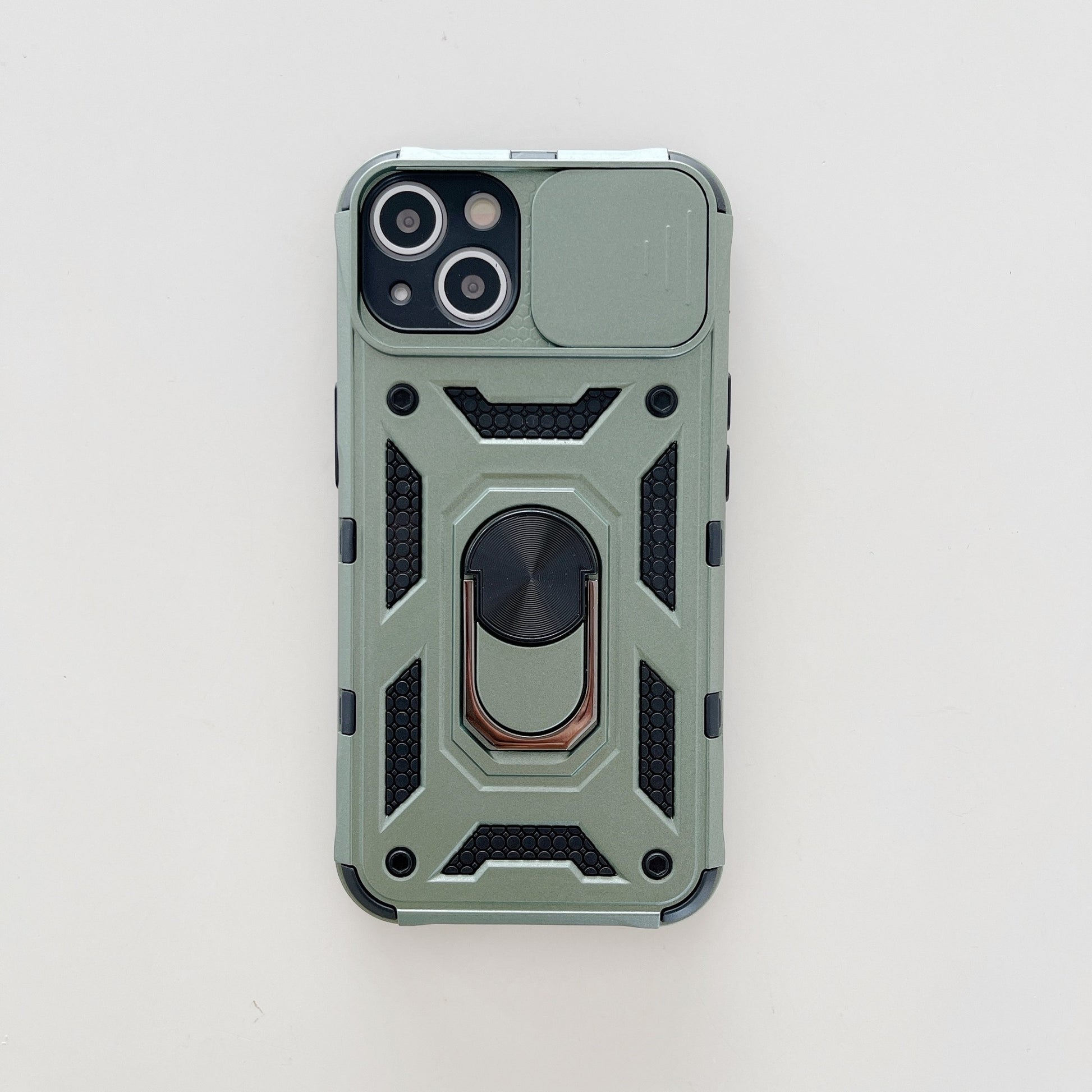 Husa de protectie Klevo compatibila cu Apple iPhone 13 Defender Model 4 cu suport,Verde