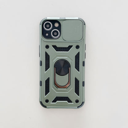 Husa de protectie Klevo compatibila cu Apple iPhone 13 Defender Model 4 cu suport,Verde